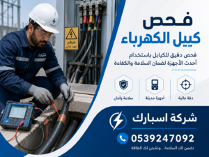 فحص كيبل الكهرباء